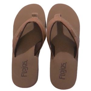 FLOJOS RYAN BROWN FLIP FLOPS • sz 4 • NWT
